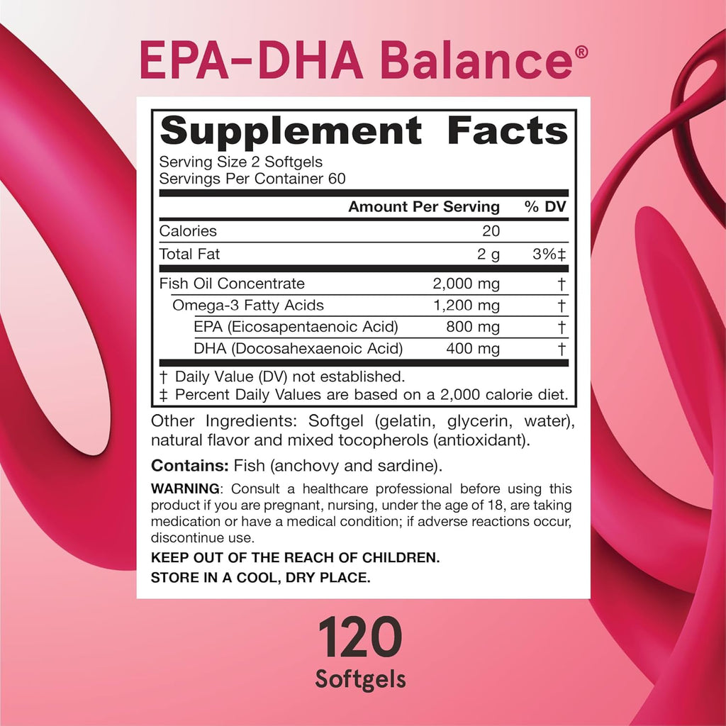 Buy now Jarrow FormulasÂ® EPA-DHA BalanceÂ®, 1,200 mg Omega-3 Fatty Acids for Cardiovascular Support, 120 Softgels, 60 Day Supply at indiglob india