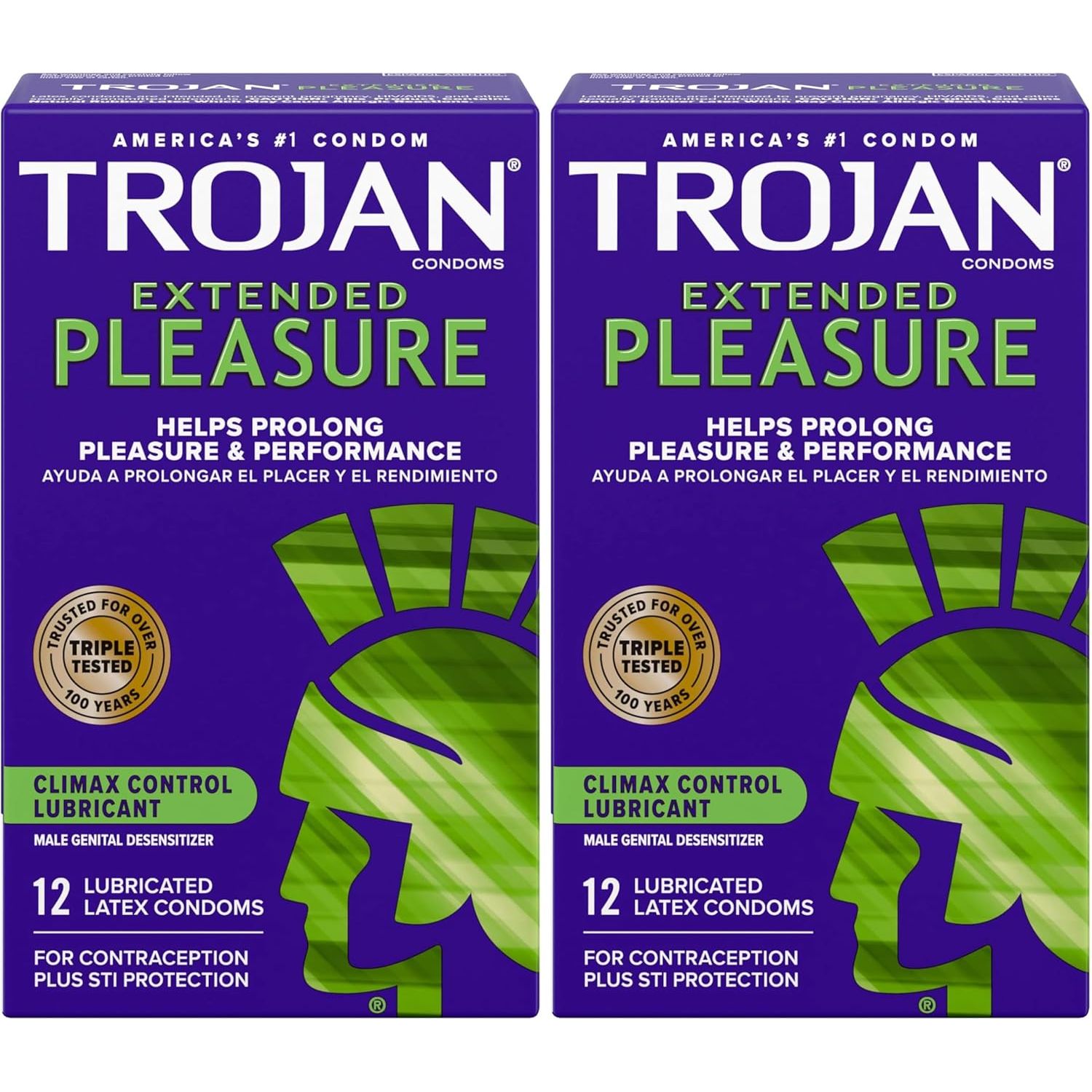 Buy now TROJAN Extended Pleasure Condoms, TROJAN Condoms, 12 Count 12 Count (Pack of 2) Condoms at indiglob india