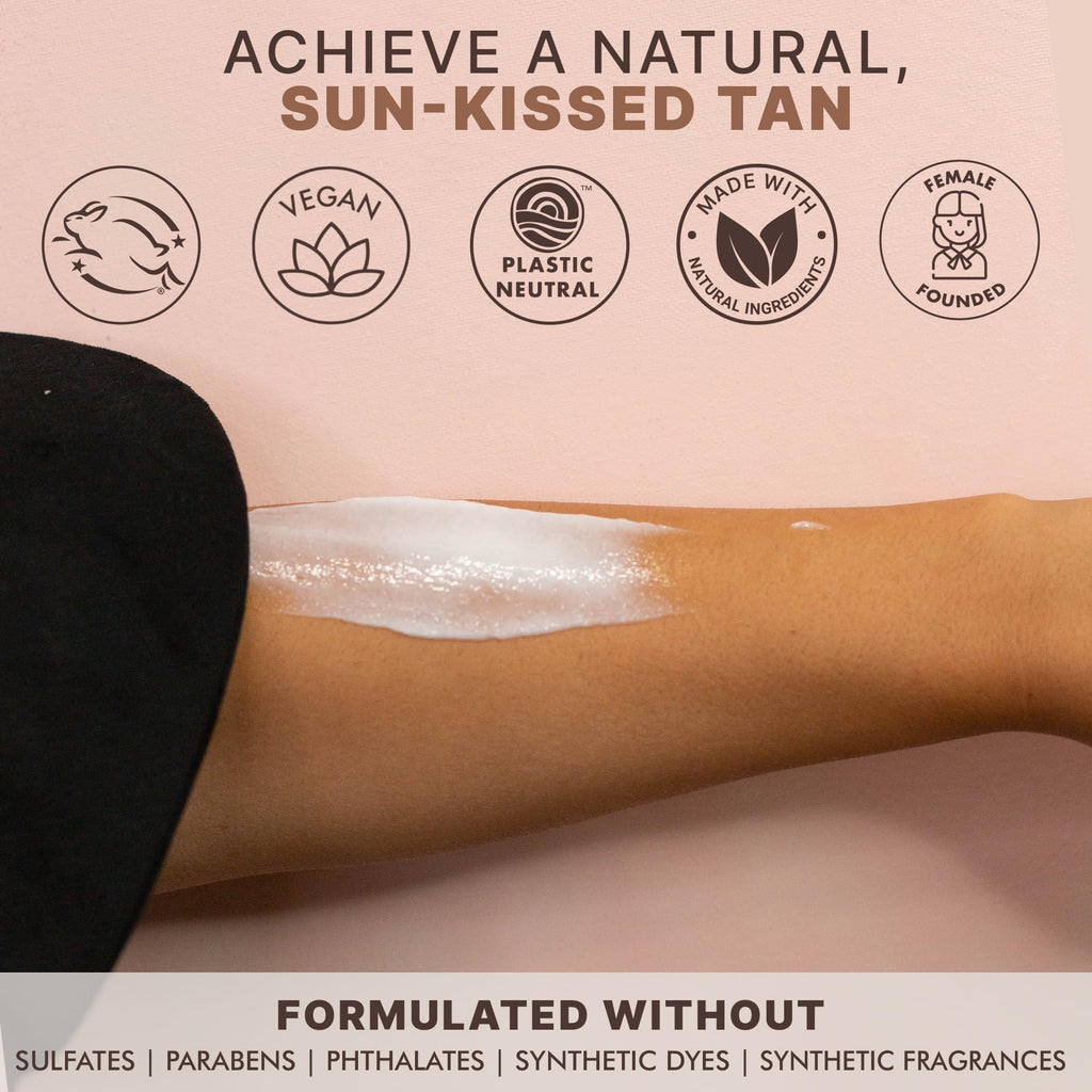 Beauty by Earth Self Tanner - USA Made with Natural & Organic Ingredients | Moisturizing Self Tanning Lotion with Aloe Vera & Coconut for a Natural Glow, Streak-Free Fake Tan (Medium)
