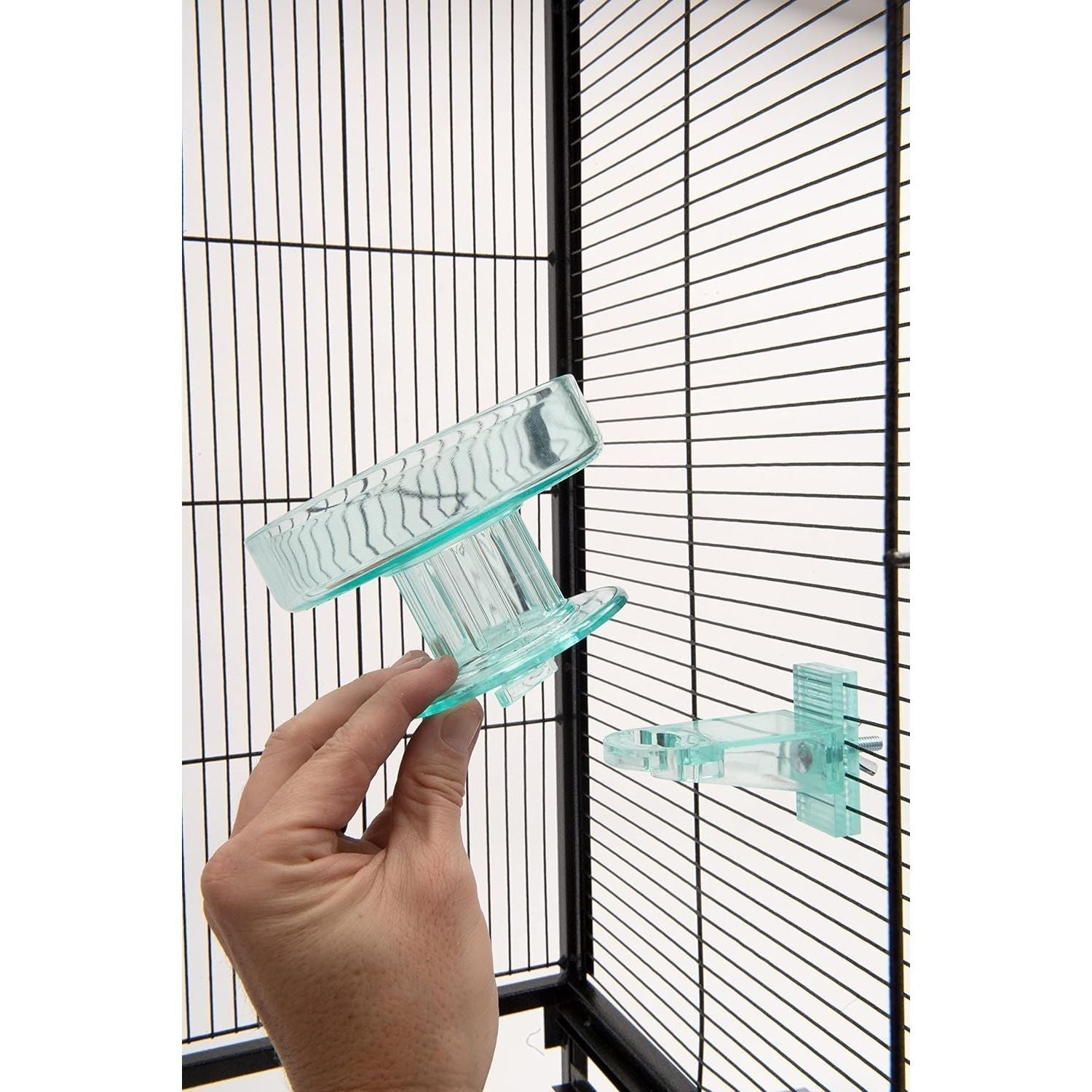 Buy now Lixit Quick Lock Bird Cage Bath for Lovebirds, Canaries, Finches, Parakeets, and Cockatiels and Other Small to Medium Feathered Friends (Pack of 1) at indiglob india