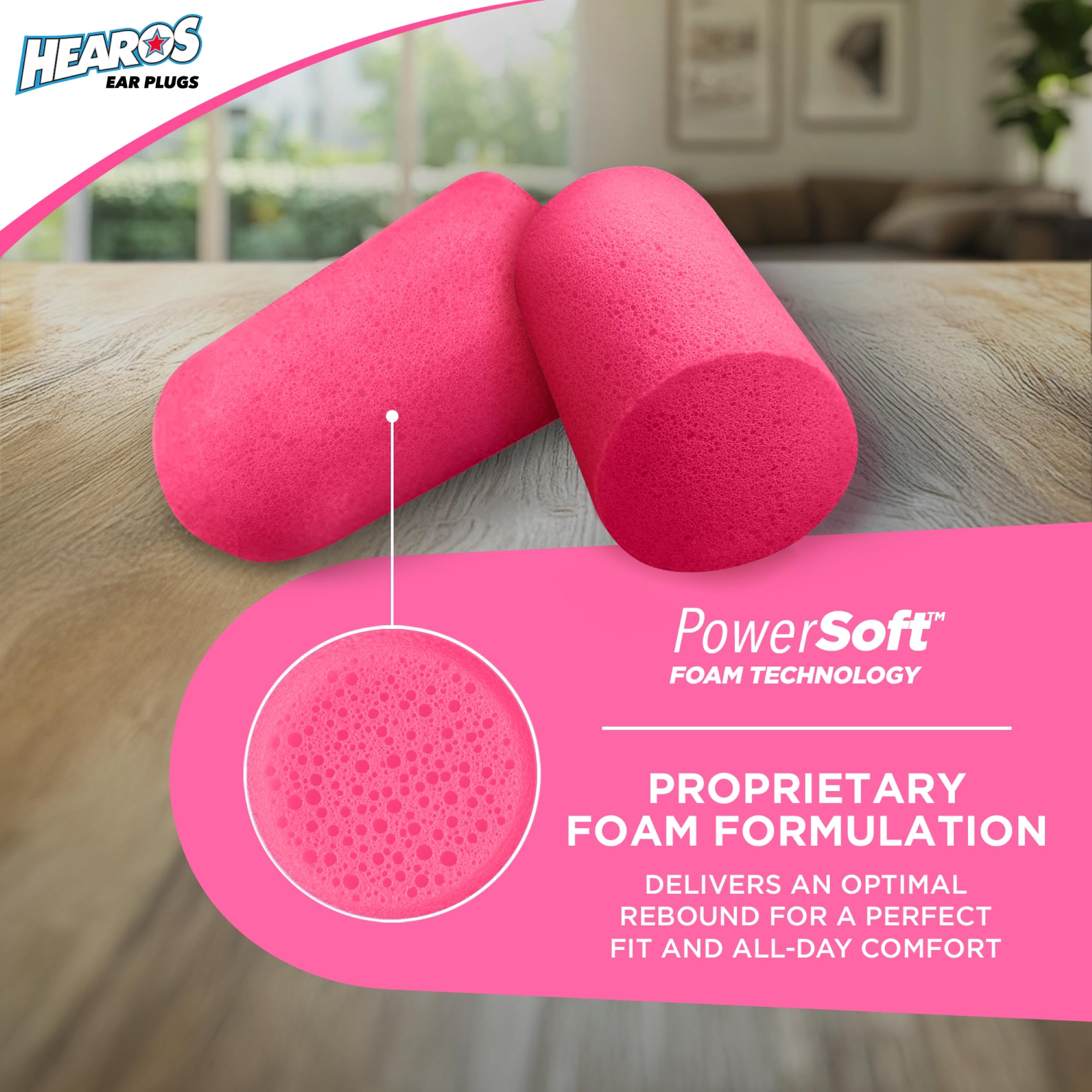 Buy now HEAROS Sleep Pretty in Pink Ear Plugs For Sleeping, 14 Pair (Pack of 1) at indiglob india