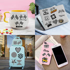 60 PCS Funny Race Car Checkered Flag Pre-Cut Temporary Tattoos