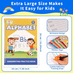 Magic Grooved Handwriting Practice Book for Kids Ages 3-8, Reusable Tracing Workbooks with Auto-Disappearing Ink, Preschool Learning Activities for Toddlers-Gifts for Children