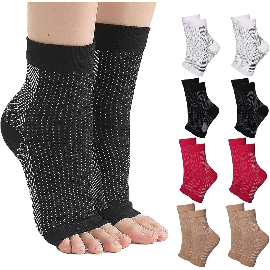 Buy now Neuropathy Socks for Women and Men,Soothe Relief Compression Socks, Ankle Brace for Plantar Fasciitis Sleeve Soothe XXL Black White Pink Skin-8Pairs at indiglob india