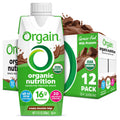 ORGAIN Organic Creamy Chocolate Fudge Shake 12 Pack, 11 FZ