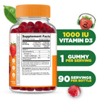 Lifeable Kids Vitamin D Gummies, D3 1000 IU, Vegetarian & Kosher, 90 Count