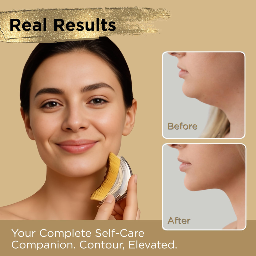 ICON Lymphatic Contour Brush for Face, Face Sculpting Tool for Lymphatic Drainage, Ultra Soft Bristles, Dry Brush, Helps Reduce Look of Puffiness (4 Pack)