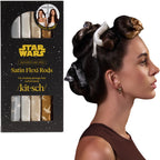 Buy now Kitsch x Star Wars Satin Heatless Hair Curler â€“ Soft Hair Curlers to Sleep In for Heatless Curls Overnight â€“ Overnight Blowout Rods for Women â€“ Hair Styling Tools â€“ Light Side vs Dark Side, 6pc Set at indiglob india