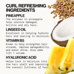 Buy now Pacifica Pineapple Swirl Curl Defining Cream â€“ Curl Cream for Curly Hair, Curly Hair Products with Coconut Oil and Hyaluronic Acid, Styling for Bouncy Waves Without Crunch - 4 Oz at indiglob india