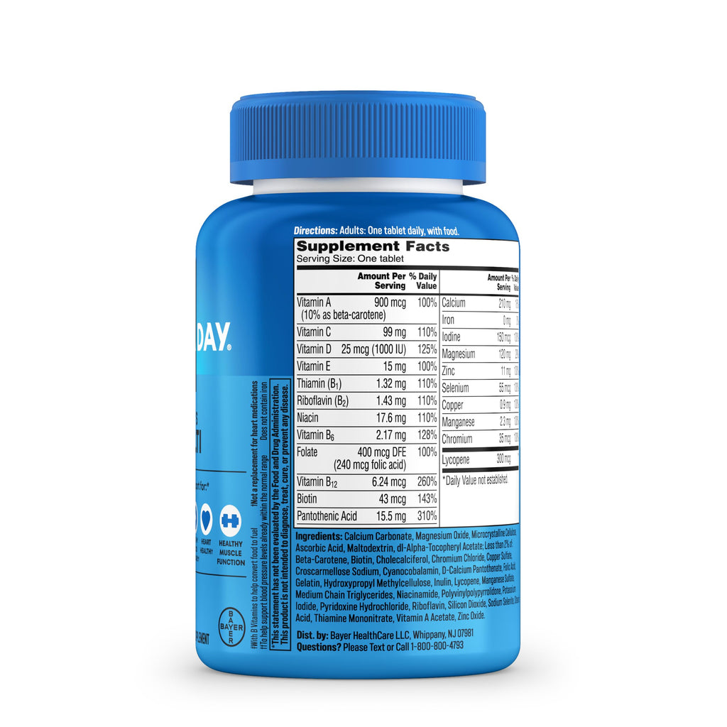 One A Day Multivitamin for Men - Daily Mens Multivitamins with Vitamin D, Zinc, Folic Acid, and B Vitamins, Physical Energy Support, 200 Count