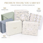 ZICOTO Beautiful Thank You Cards Set of 30 With Envelopes and Cute Stickers