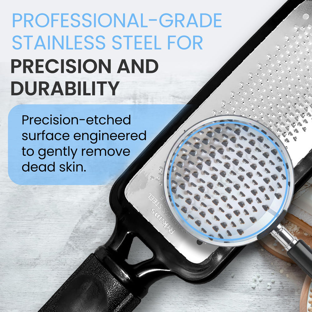 Colossal Foot rasp Foot File and Callus Remover. Best Foot Care Pedicure Metal Surface Tool to Remove Hard Skin. Can be Used on Both Wet and Dry feet, High Grade Stainless Steel File