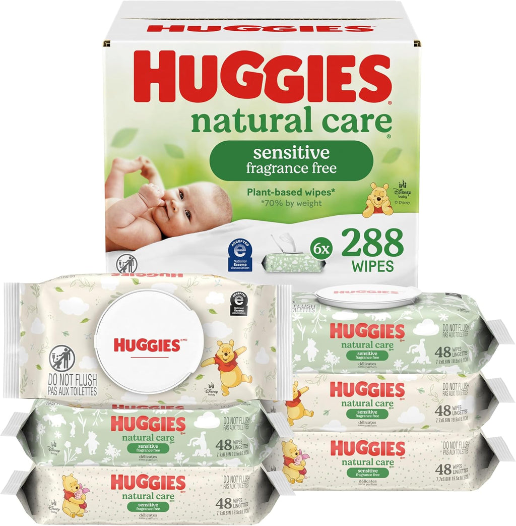 Buy now Baby Wipes, Huggies Natural Care Sensitive Baby Diaper Wipes, Unscented, Hypoallergenic, 1 Flip-Top Packs (56 Wipes Total) at indiglob india