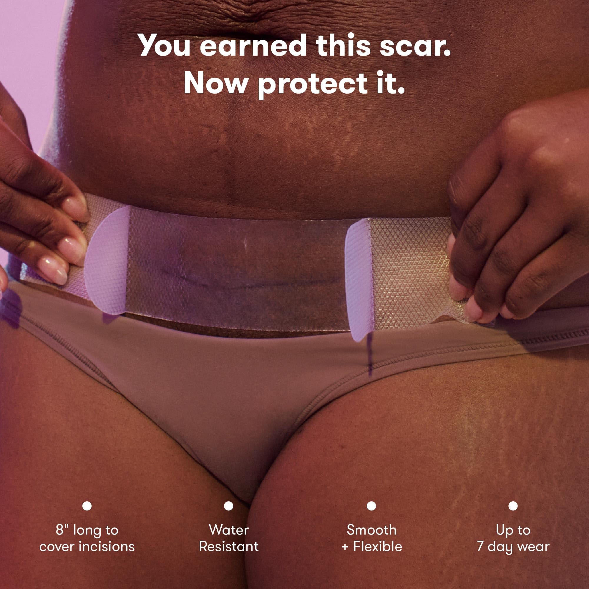 Frida Mom C-Section Silicone Strips for Recovery, Scar Treatment, Essential | Reusable Medical Grade Treatment for Keloid Scars, Includes Case & Pouch, Must Have for C-Section