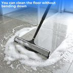 wlich Shower Squeegee with Long Handle, Telescoping Window and Floor Wiper