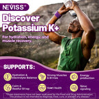 Potassium Gluconate 1300mg Gummies, Electrolyte Potassium Supplements, 60Ct