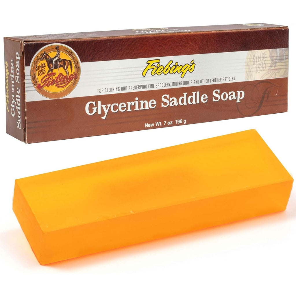 Buy now Fiebing's Glycerin Saddle Soap Bar (7 ounce) - Preserve, Restore, Condition & Clean Leather Saddlery, Riding Boots & More - Cleans without Drying, Staining or Discoloring at indiglob india