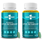 One A Day Women's Active Metabolism Daily Essential, Multivitamin for Women, Metabolism Support, Vitamins for Women with All 8 B-Vitamins, Vitamin D, Magnesium & More,120 Count