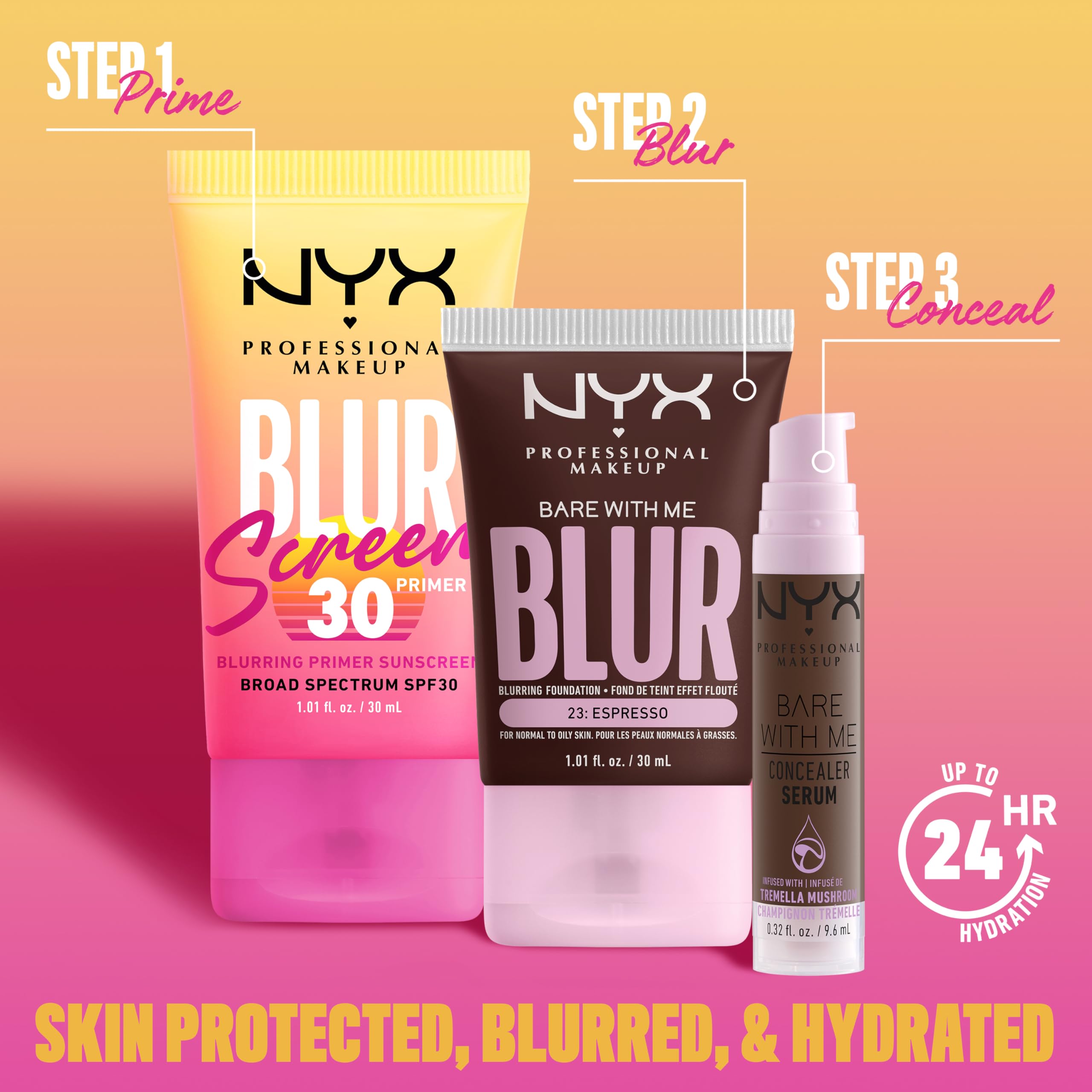 Buy now NYX PROFESSIONAL MAKEUP Blurscreen SPF 30 Primer, 3-in-1 Blurring Makeup Primer with Sunscreen, Vegan Formula with No White Cast or Greasy Feeling at indiglob india