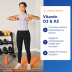 Pure Encapsulations Vitamin D3 & K2, 120 Capsules | Bone and Vascular Health Support*, Immune Function Support*, Gluten-Free, Non-GMO, with Vitamin D3 and K2