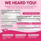 Iron Gummies for Women 25mg Plus Vitamin C, Beet Root, Vitamin B12, Folate for Iron Deficiency, Anemia, Energy Boost, Sugar Free Iron Supplement, Non-Constipating, No After Taste, 60 Cts
