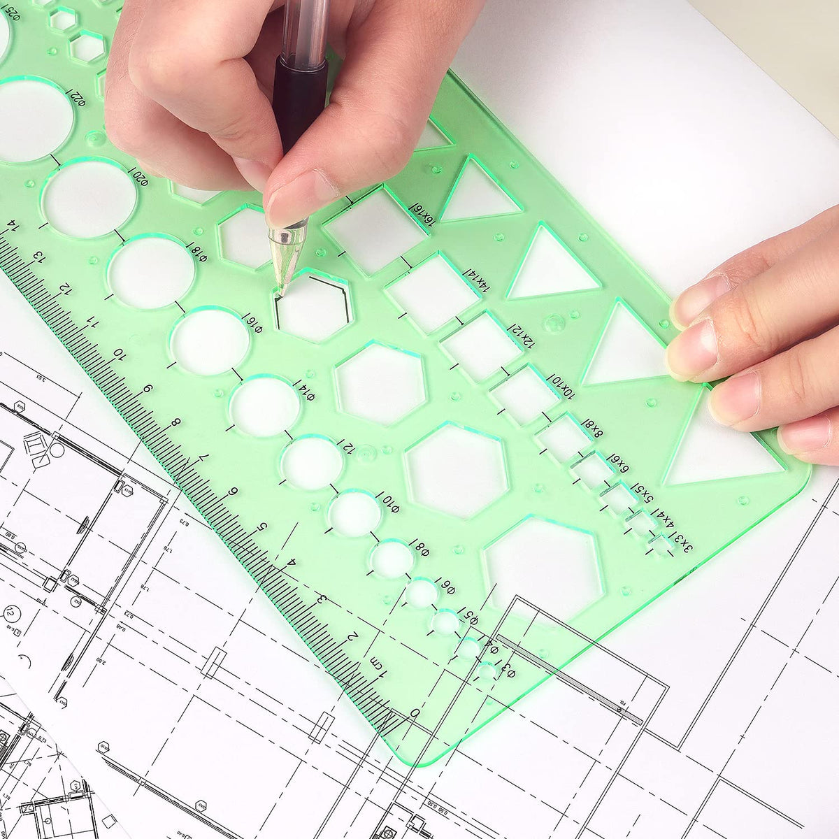 Tamaki Circle Template, Geometric Drawings Stencils, 2 Pack
