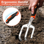 Hand Rake Garden Tool, Heavy Duty Hand Cultivators for Gardening, Small Garden Claw Tool Garden Handrake with Ergonomic Handle, Weed Rake Cultivator Tool for Cultivating, Loosening, Weeding