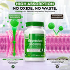 Magnesium Glycinate 1540mg | 200mg Elemental Magnesium Supplement,240 Count | 100% Pure Vegan, 3rd-Party Tested, Magnesium Supplement for Women & Men. No Oxide, Non-GMO & No Gluten, Easy-Swallow Tablets