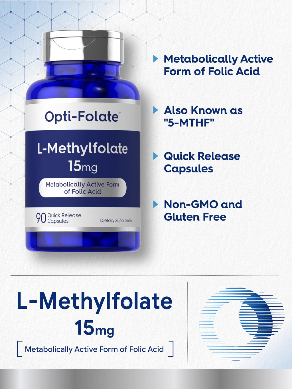 Carlyle L Methylfolate 15mg | 90 Capsules | Max Potency
