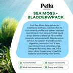 Pella Nutrition Sea Moss Drops with Bladderwrack - Strawberry Lime, 60 mL