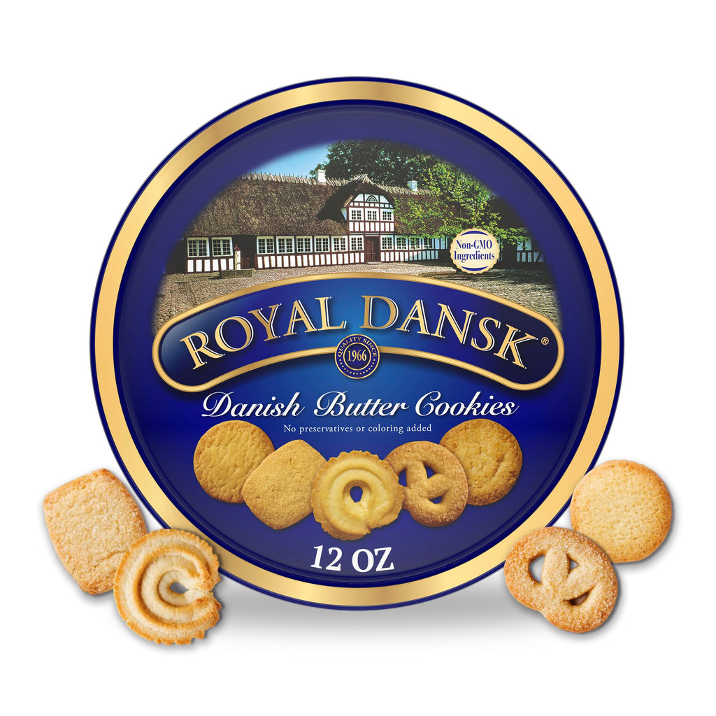 Buy now Royal Dansk Danish Butter Cookies, Premium Assorted Cookies in Gift Tin, Great for Sharing and Gifting, 12 oz at indiglob india