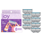 joy Razors for Women, 1 Handle, 4 Razor Blade Refills, Lavender, Lubrastrip to Help Avoid Skin Irritation