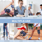 Buy now Knee Ice Pack Wrap,Ice Pack for Knee, Reusable Hot Cold Therapy Pack for Injury,Gel Bag Freezer Cold Pack Compress Heating Pad Leg Brace Pain Relief for Arthritis,Meniscus Tear-Soft Plush at indiglob india