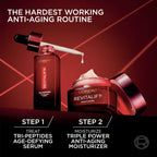 L'Oreal Paris Revitalift Triple Power Face Serum with Tri-Peptides, Hyaluronic Acid and Vitamin C, Anti Aging, Anti Wrinkle Serum to Firm and Brighten, 1 FL oz, + Sample