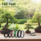 6 Roll Bonsai Training Wire Kit with Cutter, 160ft Anodized Aluminum 4Sizes