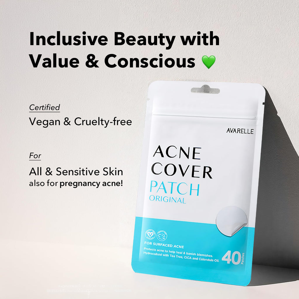 Buy now AVARELLE Acne Cover Patches, Eligible Hydrocolloid Pimple Patches for Face with Tea Tree Oil, Korean Skincare Zit Patches for Face | HSA Store Eligible Items | Vegan, Cruelty-free at indiglob india