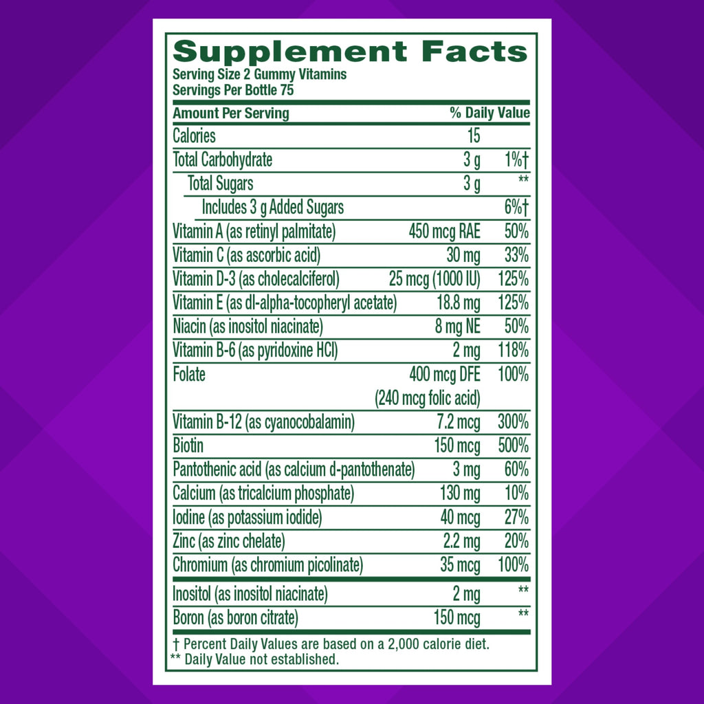 Vitafusion Women's Multivitamin Gummy | 150 Adult Gummies | with Vitamins A, B, C, D, E | Berry Flavor | Gluten and Dairy Free Supplement