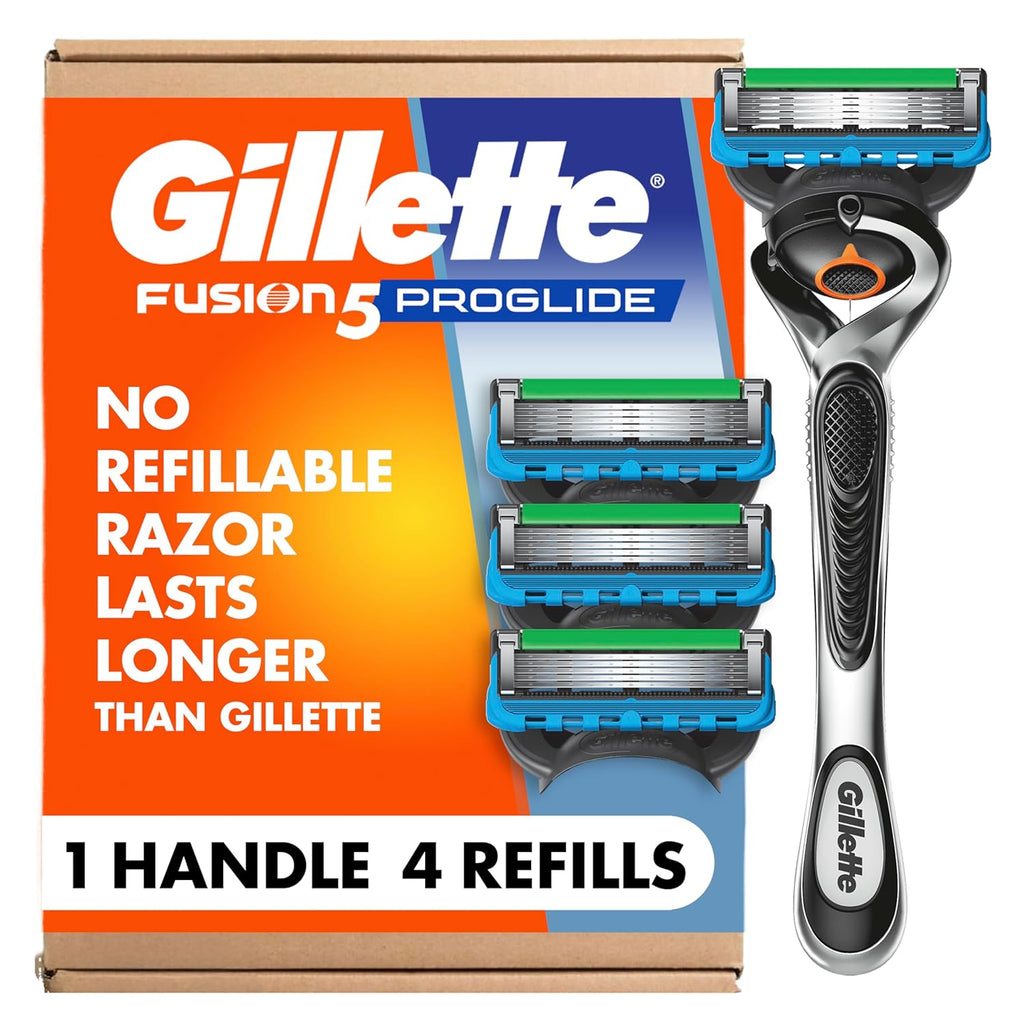 Buy now Gillette Fusion ProGlide Razor for Men, Handle + 4 Blade Refills Default at indiglob india