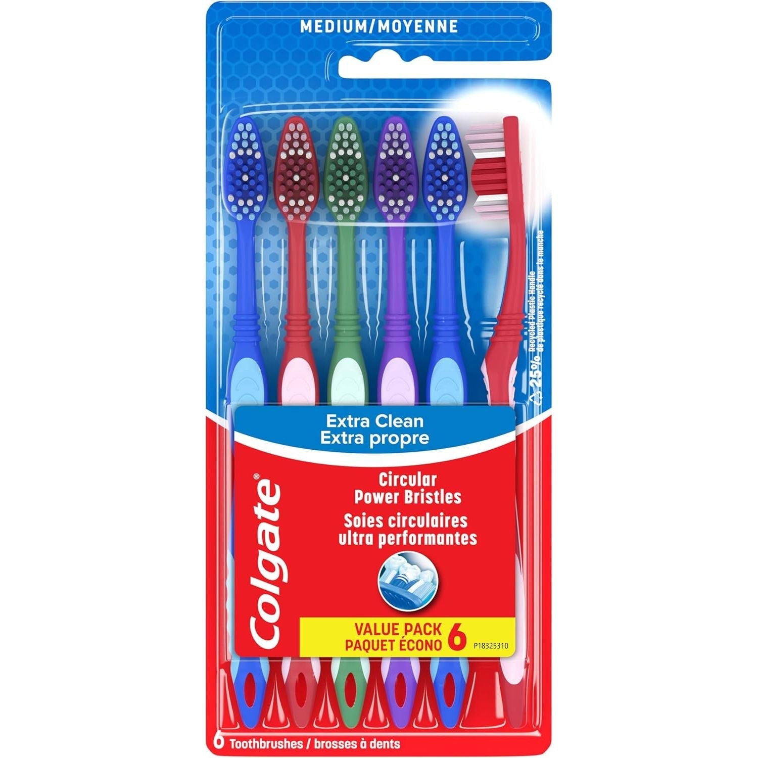 Buy now Colgate Extra Clean Toothbrush, Soft Toothbrush for Adults, 3 Count (Pack of 1) 6 Count (Pack of 1) Medium at indiglob india