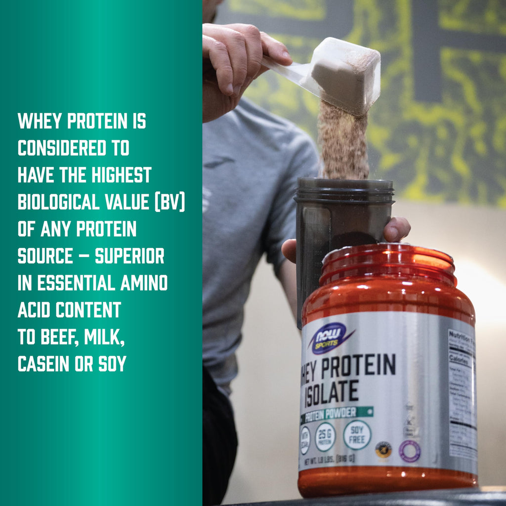 Buy now NOW Foods Sports Nutrition, Whey Protein Isolate, 25 g With BCAAs, Unflavored Powder, 10-Pound at indiglob india