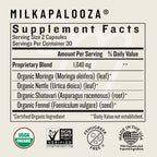 Legendairy Milk Milkapalooza Lactation Supplement, Fenugreek-Free, 60ct | Organic Moringa, Fennel, Nettle, & Shatavari herbal blend naturally boosts breast milk supply & prolactin for nursing moms.