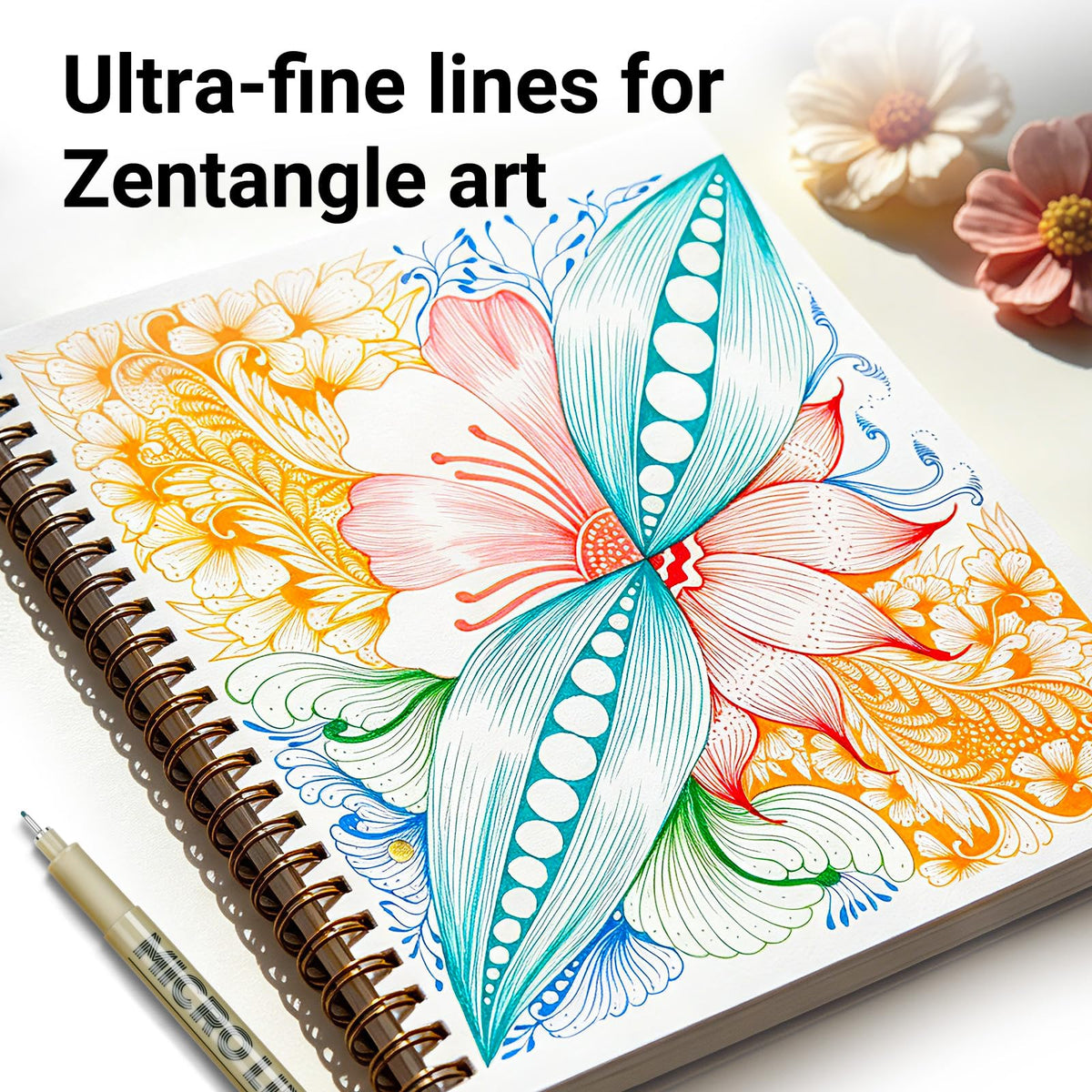 12 Colored Micro Pens 05, Fineliner pens Waterproof Archival Ink Micro Pen Set, Drawing Art Pens for Illustrating, Journaling, Bible Zentangle Supplies