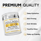 Retinol Cream for Face with Collagen Peptides - Anti-Aging Wrinkle Cream