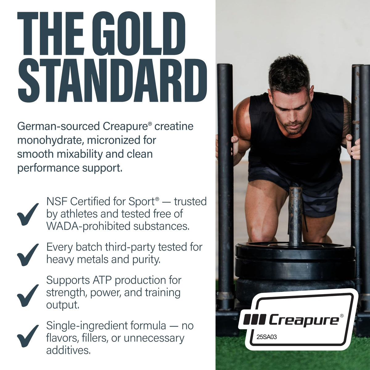 BUBS Boost Creatine Monohydrate – 90 Servings | 5g Creapure® Creatine Powder | NSF Certified for Sport | Supports Strength, Power & Performance | Unflavored, No Fillers