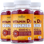 NEW AGE Vitamin D3 5000 IU 125mcg Gummies - Immune Supplement - Non-GMO, Gluten-Free, Dairy-Free, No Gelatin (120 Gummies (Pack of 2))