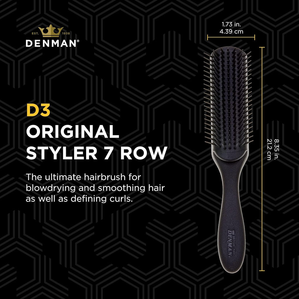 Buy now Denman D3 Original Curl Definer & Styler, Curly Hair Brush for Women & Men â€“ 7 Row Detangling & Curl Defining Brush for Smooth Defined Curls - a precision Styling Brush for straight hair at indiglob india