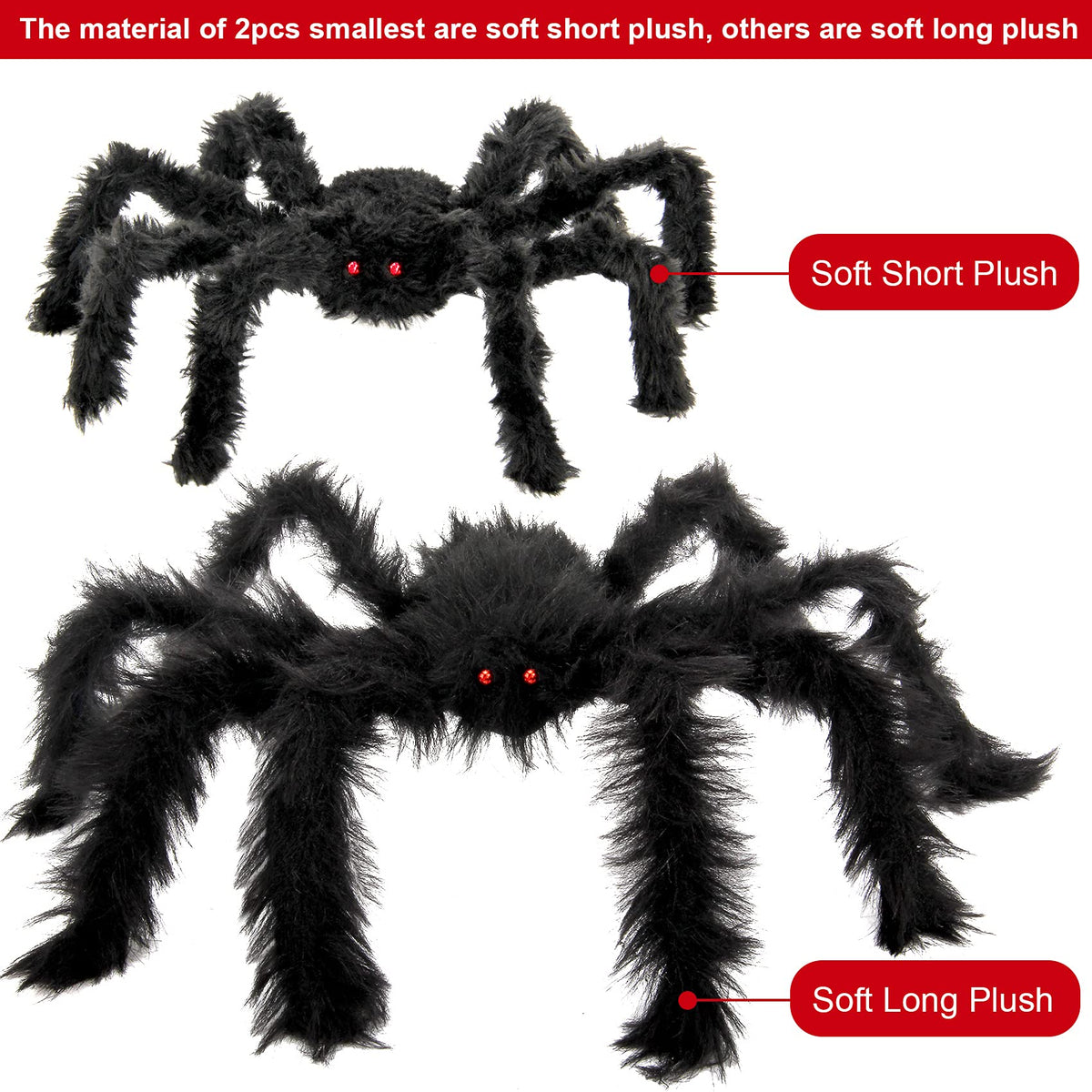 Colovis 8 PCS Halloween Spider Decorations for Indoor and Outdoor