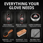 Eagle Baseball Glove Care Kit – Glove Cleaner (8oz), Oil (8oz), Conditioner (3.38oz), 2 Applicators & Cloth – Complete Leather Glove Maintenance Kit for Baseball, Softball, Catcher’s Mitts & More