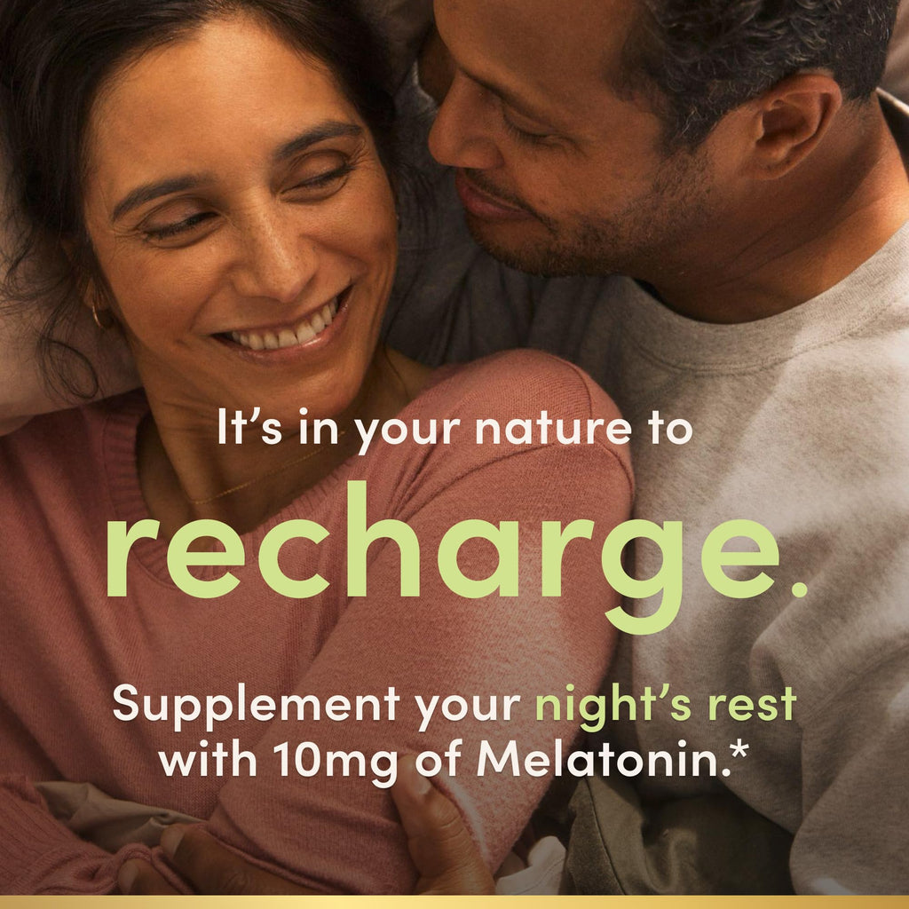Nature's Bounty Sleep3 Melatonin 10mg, 60 Tri-Layered Tablets | Maximum Strength 100% Drug Free Sleep Aid, Dietary Supplement, L-Theanine & Nighttime Herbal Blend Time Release Technology