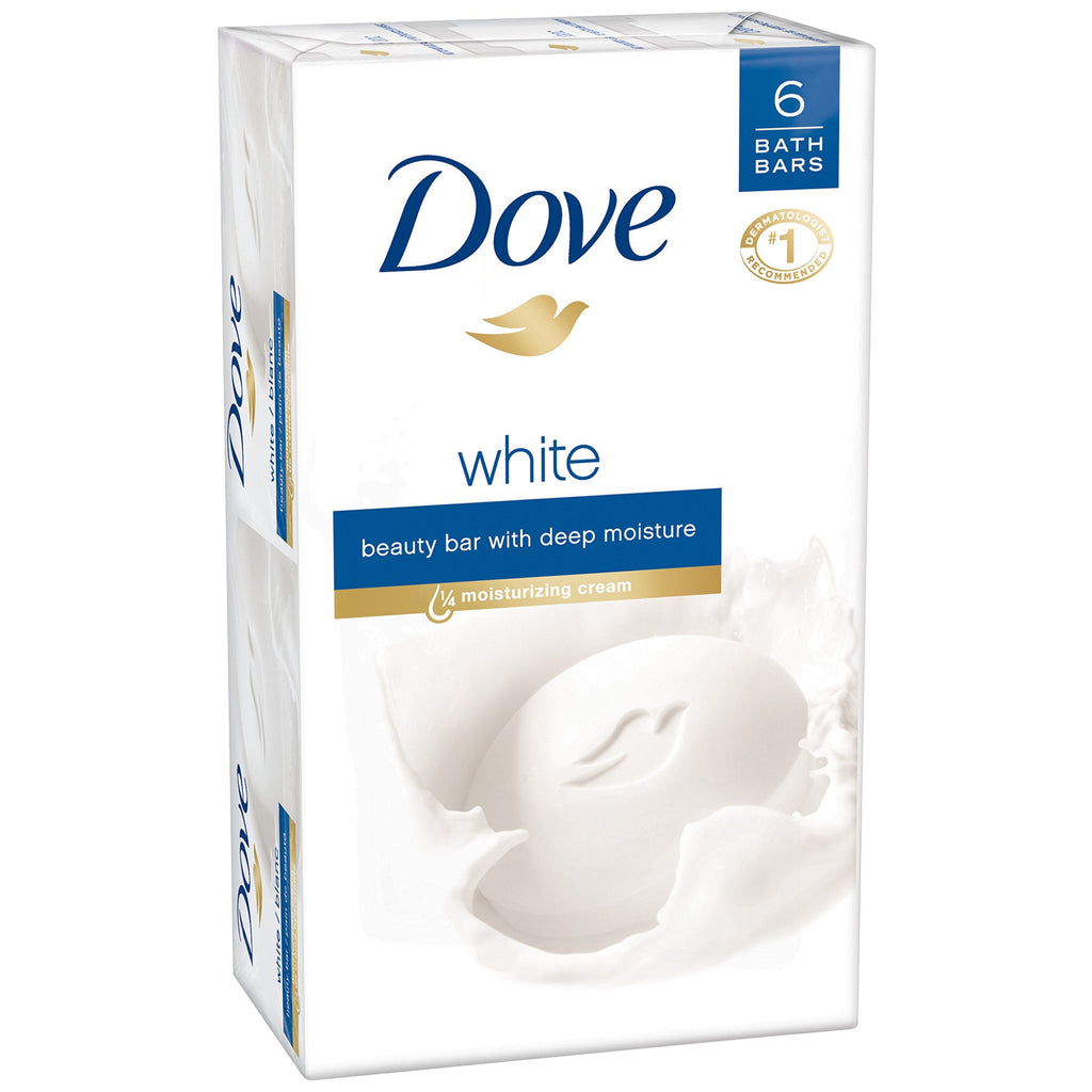 Buy now Dove Beauty Bar, White 4 oz, 6 Bar, Blue, Unscented, 24 Oz at indiglob india